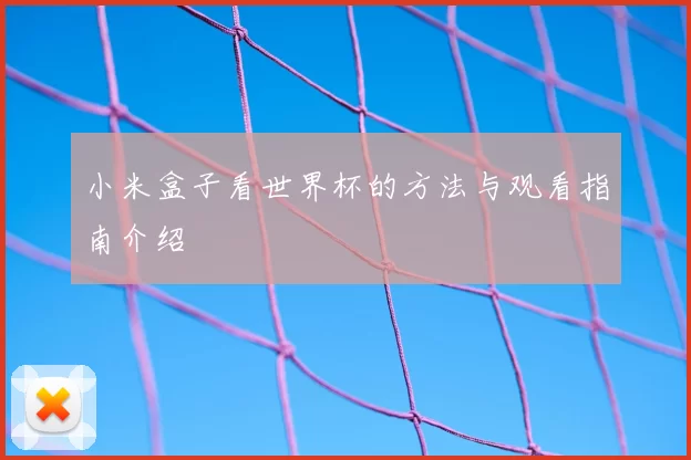 小米盒子看世界杯的方法与观看指南介绍